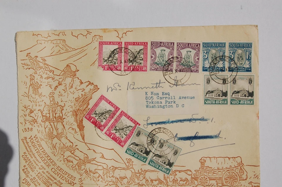 South Africa Voortrekker Monument Commemorative 1938 Cover - Image 1 of 2