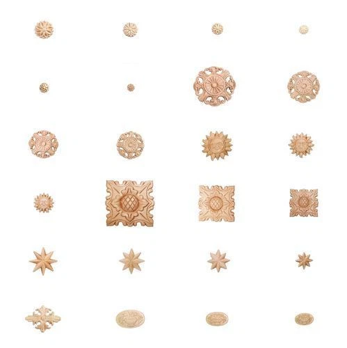 Holz Rosetten Ornament Verzierungen Holzornamente Antik Möbel Holzzierteile rund - Bild 1 von 1