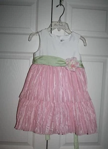 Girl Good Lad  Pink Green Easter Holiday Special Occasion Party Dress Size 4 - Picture 1 of 4