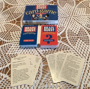 1996*Brain Quest Card Game*Grades 5 & 6*PlusRummy-Go Fish-Solitare—COMPLETE - Picture 1 of 6