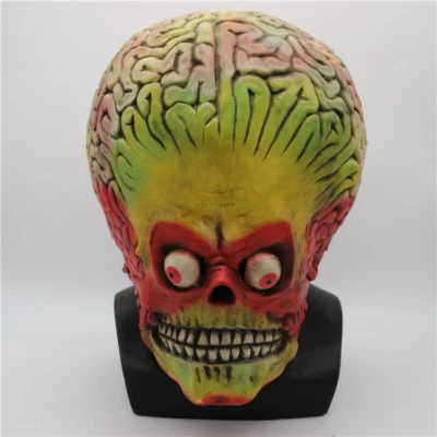 Halloween Funny Alien Mask Full Head Latex Martian Scary Cosplay Party Prop - Image 1 of 4