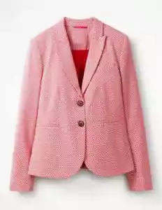 Boden Canonbury Blazer Tweed Red Size 8 Career EUC! - Picture 1 of 23