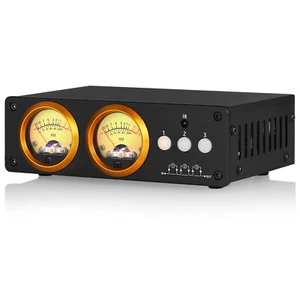 3 Kanal Loop Switcher Audio Selektor Box Duales VU Meter Splitter w/IR Remote - Afbeelding 1 van 10