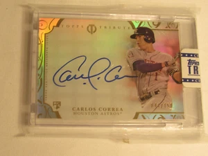 Tarjeta autógrafa CARLOS CORREA 2015 Topps Tribute 41/150 RC TA-CC SELLADA Astros - Imagen 1 de 6