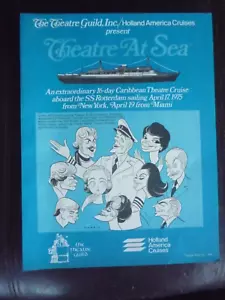*Celebrity Theatre Sea Guild NY-Miami Cruise 1974 caricature book/ROBERT MORSE - Picture 1 of 3