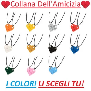 Collana Cuore Lego Mattoncino Componibile Amore Love Fidanzati Amicizia Friends - Foto 1 di 14