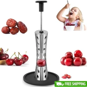 Stainless Steel Cherry Pitter Tool Durable Fruit Corer Remover Jujube Hawthorn - Picture 1 of 8