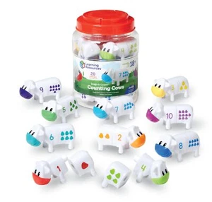 Multicolor Numbered Cows Learning Toy for Counting and Motor Skills Ages 2 Up - Picture 1 of 8