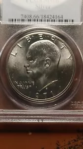 1971-S Eisenhower Ike Dollar PCGS MS66 Very PQ Silver 1173 - Picture 1 of 4