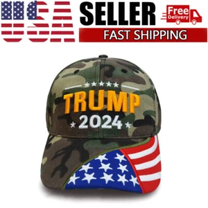 Trump Hat 2024 Embroidered Cap Donald Trump Adjustable Baseball Cap Unisex - Picture 1 of 5