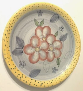 Retired Vintage Ruby Yellow Vegetables Flowers Replacement Ceramic Dinner Plate - Picture 1 of 3
