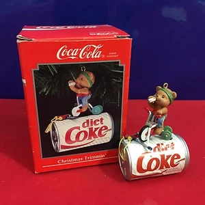 Enesco Coca Cola Ornaments Christmas Trimmin Diet Coke 1992 NEW E5 - Picture 1 of 1