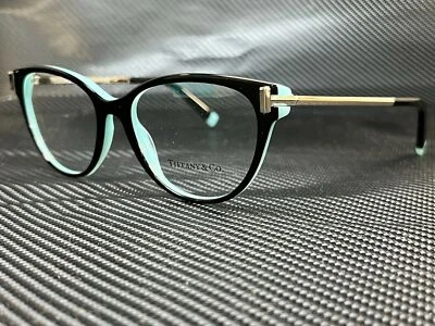 Tiffany TF2193 8055 Black Blue Women Phantos Demo Lens Eyeglasses Frame 53-17 - Image 1 of 4