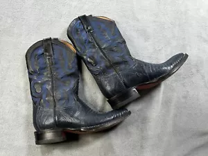 BOTA GOSS Mujer BOTAS 6 Negro Azul Piel de Serpiente Bordada Vaquero Zapatos Occidentales - Imagen 1 de 10