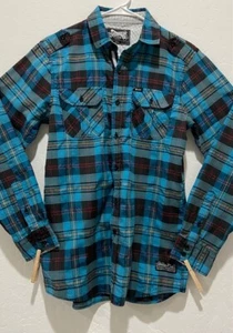 Men's Small Sovereign Code Shirt Long Sleeve Button Down Epaulets Pockets EUC - Picture 1 of 5