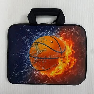 Basketball Neoprene Sleeve Laptop Computer iPad Case Bag with Handle 12"x9.5" - Image 1 of 4