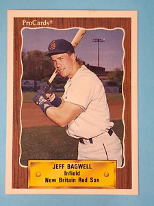 1990 ProCards RC Jeff Bagwell New Britain #1324 batting pose, midgrade ⚾