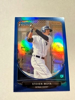 2013 Bowman Prospects Chrome Blue Refractor #199/250 Steven Moya #BCP53 - Image 1 of 2
