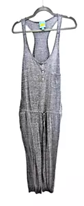 C&C California Women Gray Sleeveless Lounge Button Up Jumpsuit Size M Preowned - Picture 1 of 3