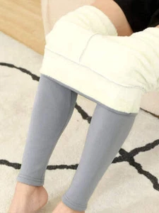 High-Waisted Fleece-Lined Winter Leggings for Women - Thick, Cozy, and Cold-Resi - Picture 1 of 40