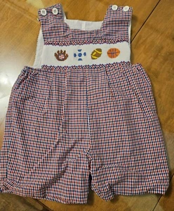 REMEMBER NGUYEN JUNGEN GESMOKTE SHORTALLS 2T SPORT KLEINER FLECK WIE AUF DEM FOTO ZU SEHEN😁 - Bild 1 von 2