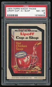 1974 Topps Wacky Packages Sticker Lipoff Cup-A-Slop 8th Series PSA 8 - Picture 1 of 2