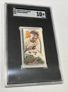 2022 Topps Allen & Ginter Mini SP Rogers Hornsby #326 SGC 10 GEM MINT HOF POP 1 - Picture 1 of 5