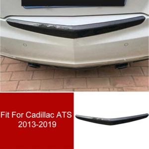 Dry Carbon Fiber Rear Bumper Sill Plate Protector 1pc For Cadillac ATS 2013-2019 - Picture 1 of 8