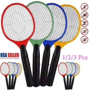 1-3X Electric Fly Insect Bug Zapper Bat Racket Swatter Mosquito Wasp Pest Killer - Picture 1 of 15