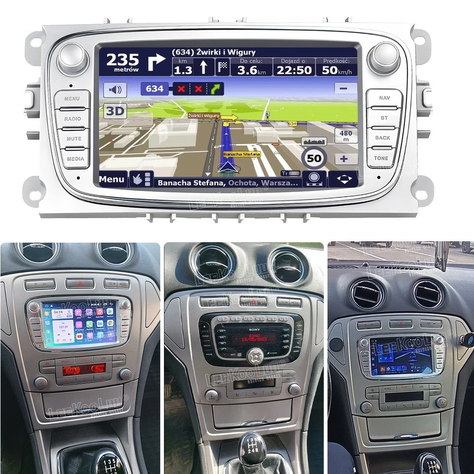 Autoradio Für Ford Mondeo MK4 2008 2011 Android 15.0 Apple Carplay GPS 2G+64GB - Bild 1 von 4