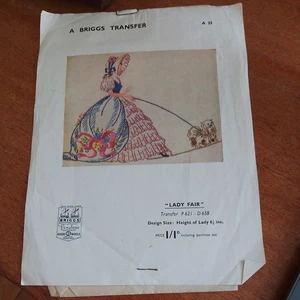 1970s Briggs original Transfer + instructions: A33 'Lady Fair' - Picture 1 of 4