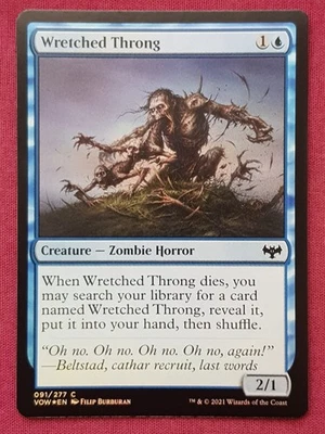 Magic The Gathering INNISTRAD CRIMSON VOW FOIL WRETCHED THRONG blue card MTG - Image 1 of 2