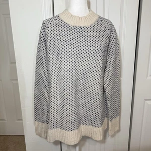 Duluth Trading Co. Pullover Damen XXL Wolle Alpaka Mischung Strick All Over Print  - Bild 1 von 9