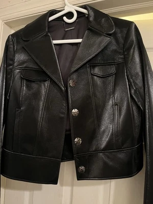 NEW  Elie Tahari Jacket Vegan Leather MSRP $500 - Image 1 of 4