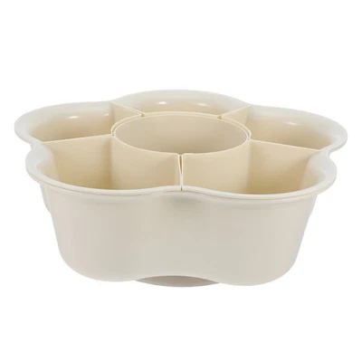  Rotating 6-compartment Platter: Hot Pot Vegetable Platter Divided Serving Tray - Image 1 of 4