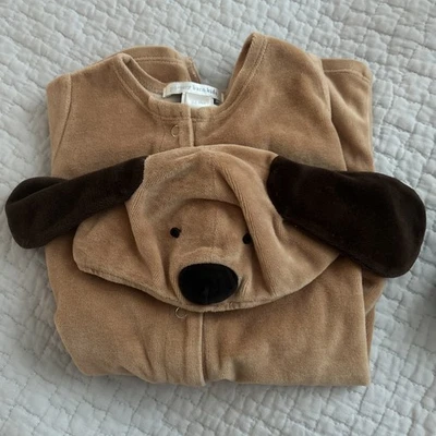 Macacão de algodão Pottery Barn infantil bebê filhote Halloween 0-6 meses 2 peças - Imagem 1 de 4