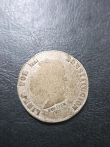 1859-FJ BOLIVIEN 4 SOHLEN .POTOSI. SILBERMÜNZE, SIMON BOLIVAR - Bild 1 von 2