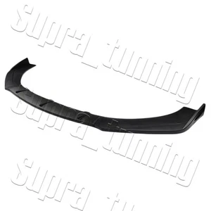 Unpainted Black Front Bumper Protector Body Splitter Spoiler Lip 3PCS Universal - Picture 1 of 8