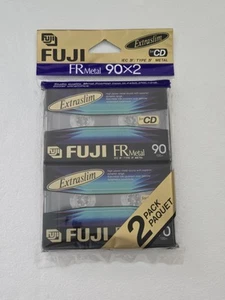 CINTA DE CASETE VINTAGE FUJI FR METAL 90 2PK (NUEVO STOCK ANTIGUO) HECHA EN JAPÓN - Imagen 1 de 1