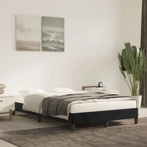 Bed Frame Bed Base Bedstead Mattress Foundation Upholstered Bed Velvet vidaXL - Picture 1 of 16