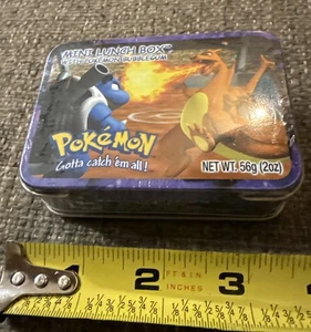 Pokémon Charizard Mini Tin Lunchbox W Bubble Gum Sealed NIP 2002 RARE - Picture 1 of 7