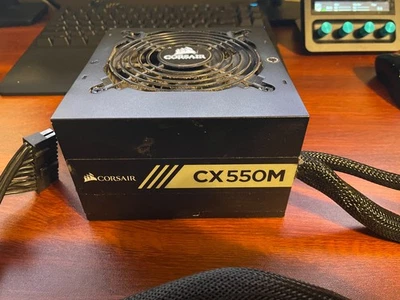 CORSAIR CX 550M 550 Watt Power Supply Model RPS0028 POWER CABLE INCLUDED - Image 1 of 4