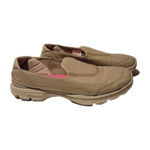 Skechers GoWalk 3 Damenschuhe Natural 11 Slipon Walking Freizeit Komfort Sneaker - Bild 1 von 7
