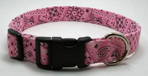 Bandanna Lt Rosa Hundehalsband Verstellbar Handarbeit Maßanfertigung Designer - Bild 1 von 4