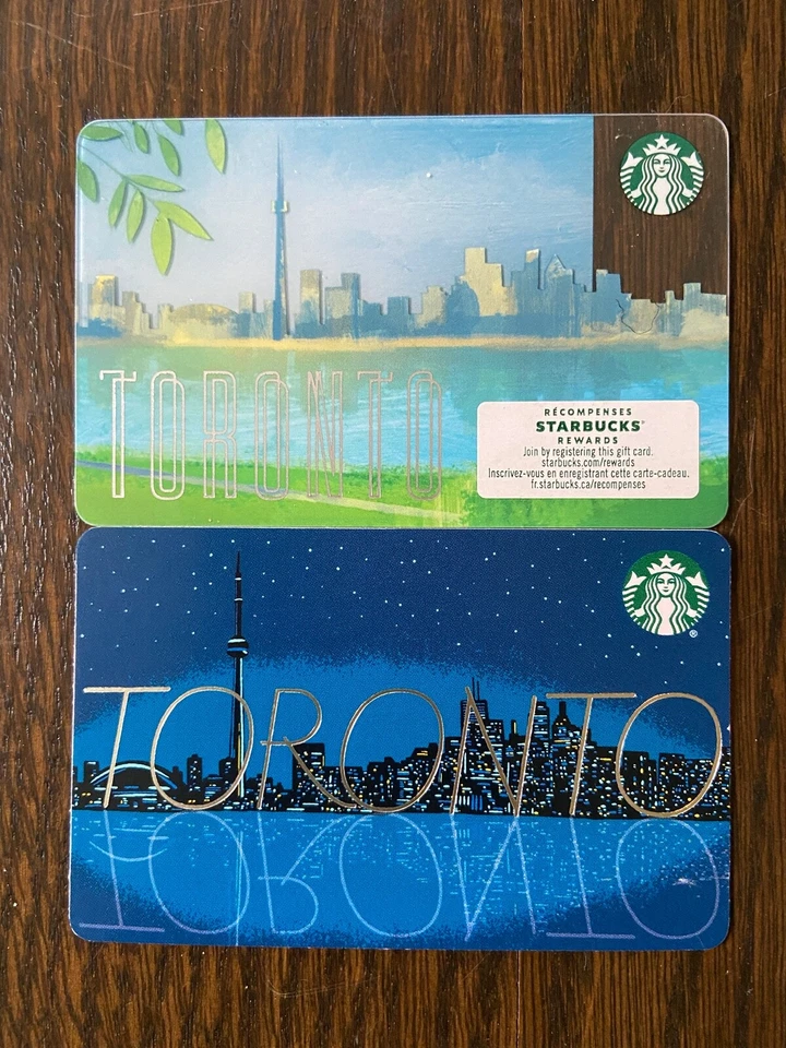 🇨🇦 STARBUCKS "TORONTO CANADA" (lot of 2) Gift Cards - New No Value - Image 1 of 1