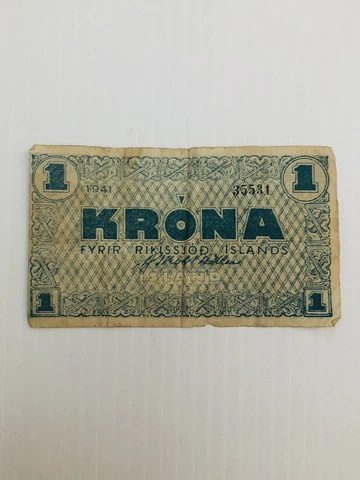 Iceland 1 Krona 1941 P-22 Cover