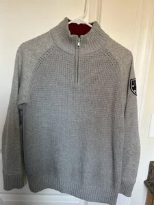 Suéter Tommy Hilfiger Niños 1/4 Cremallera Gris Pullover Talla Grande 16-18 - Imagen 1 de 4