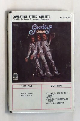 CREAM - Goodbye VERY RARE 1969 US ATCO 1st Issue cassette tape SEALED  - Image 1 of 4