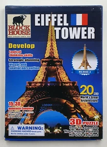 Eiffelturm 3D Puzzle, Block House Werbung, Karton Modell H 34 cm, englisch - Bild 1 von 2