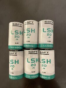 6 Pieces LSH 20 Battery for SAFT LSH20 D Size 3.6V 13000Mah Primary Lithium Batt